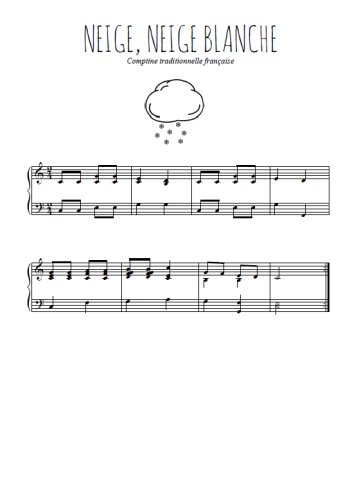 Téléchargez l'arrangement pour piano de la partition de Neige, neige blanche en PDF